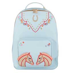 ユニコーンのワッペンが可愛い水色の子供用リュックサック
